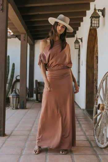 Yani Maxi Skirt in Mauve