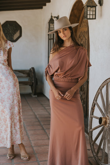 Yani Bubble Top in Mauve