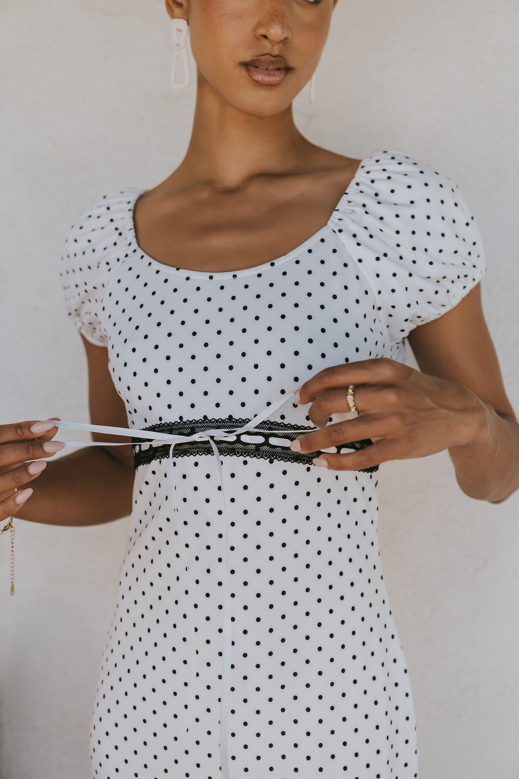 Colton Polka Dot Maxi Dress S / Ivory