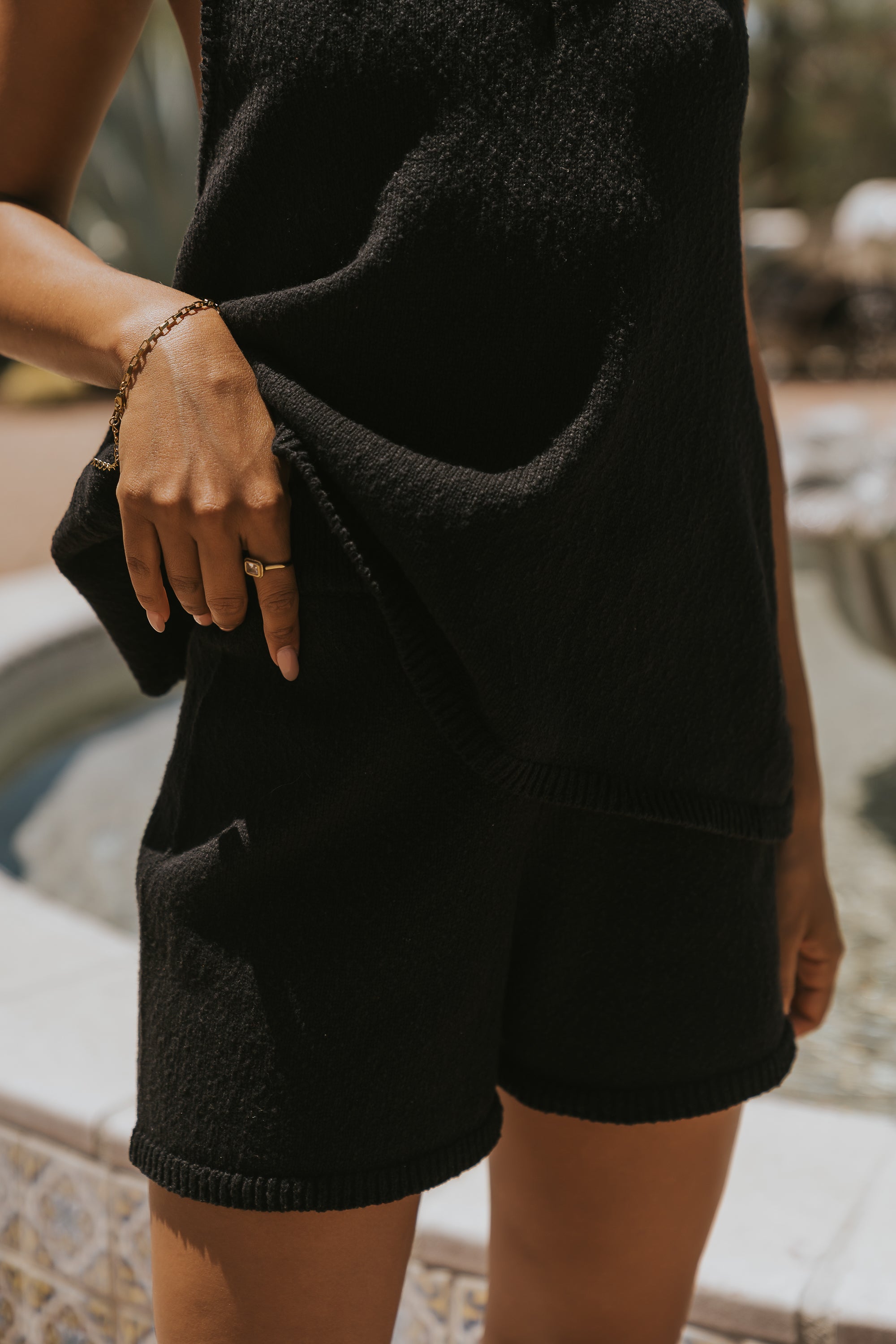Marlena Knit Shorts in Black