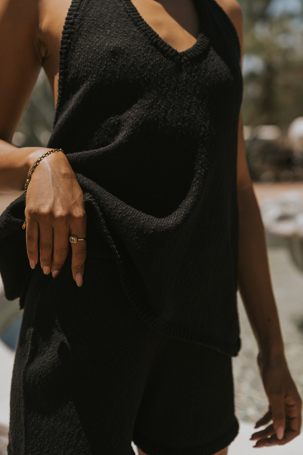 Marlena Knit Shorts in Black