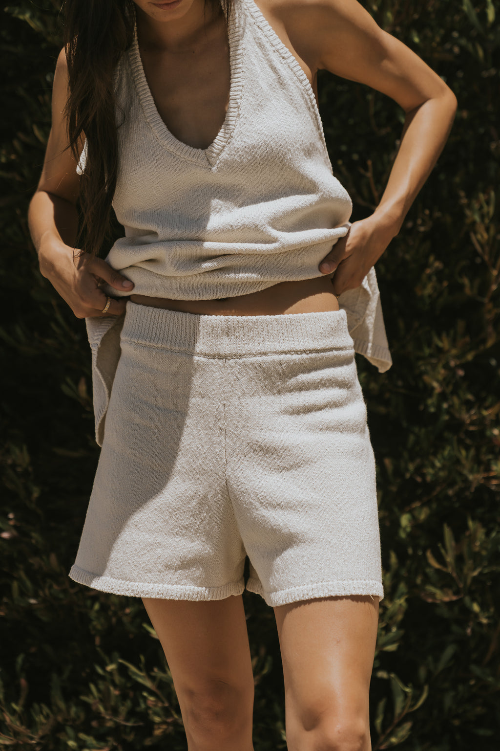 Marlena Knit Shorts in Natural