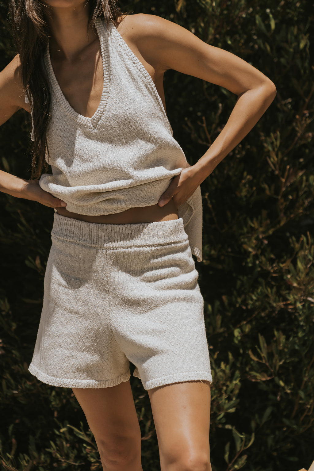 Marlena Knit Shorts in Natural
