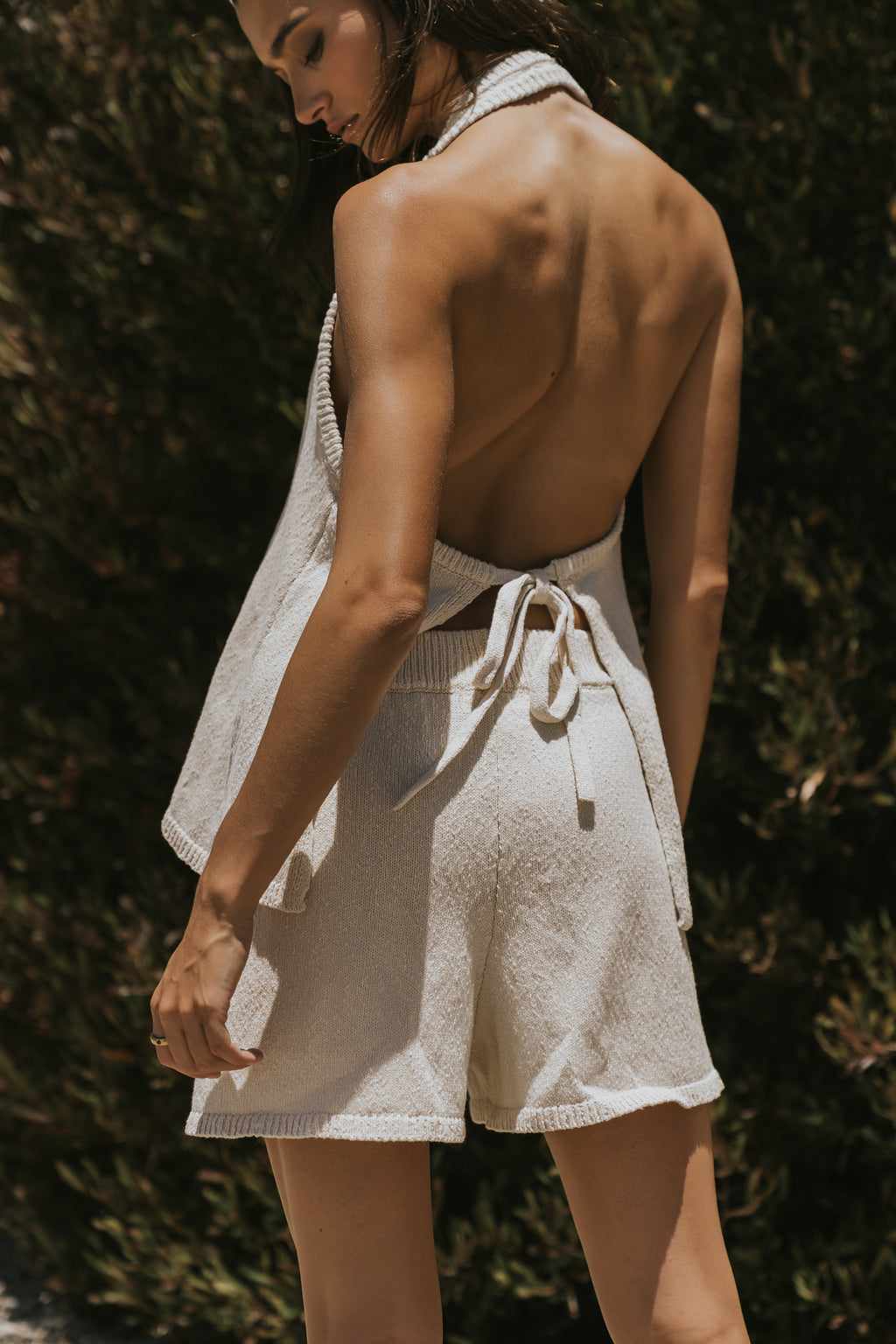 Marlena Knit Shorts in Natural