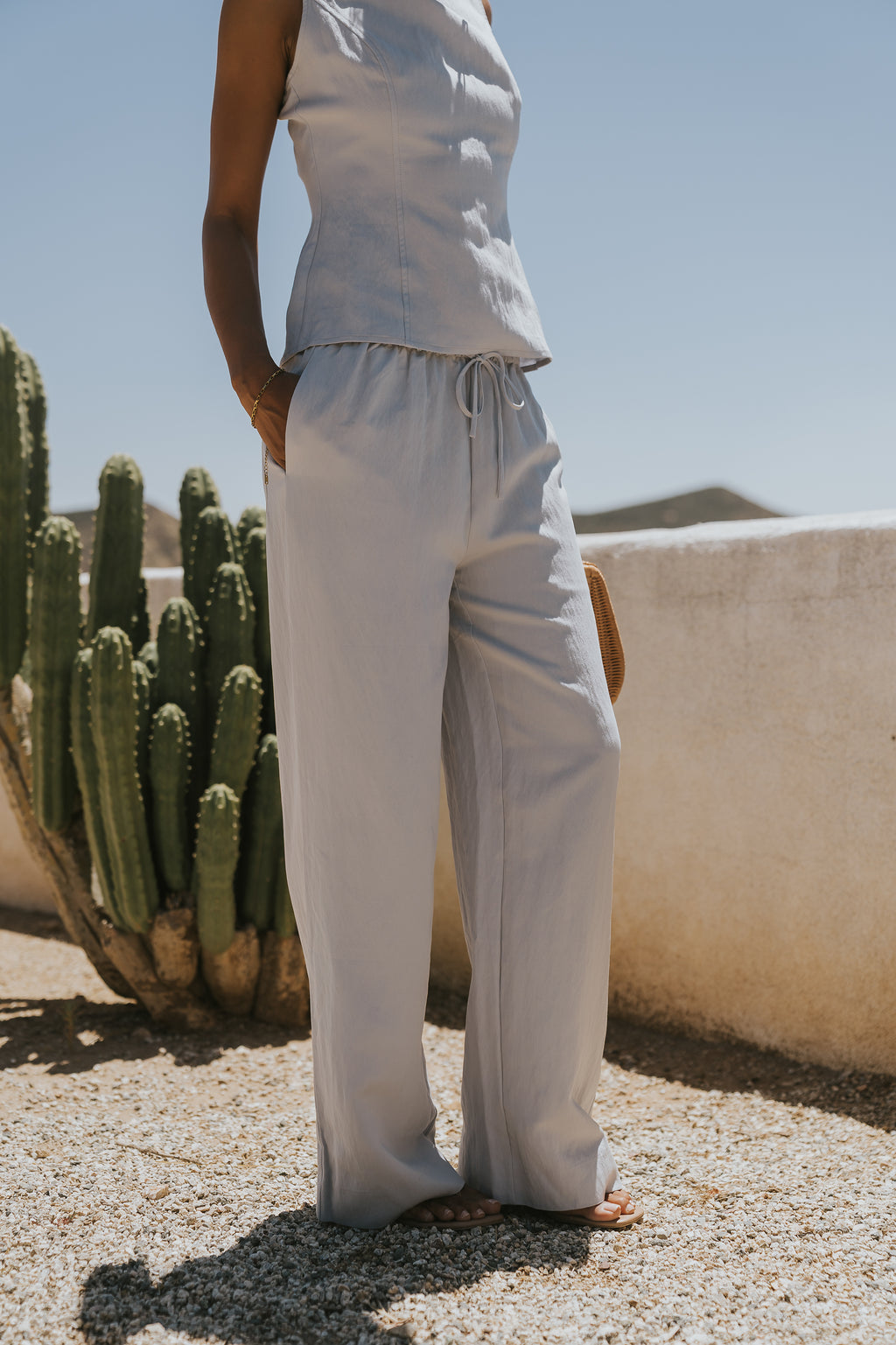 Briar Wide Leg Pants in Blue