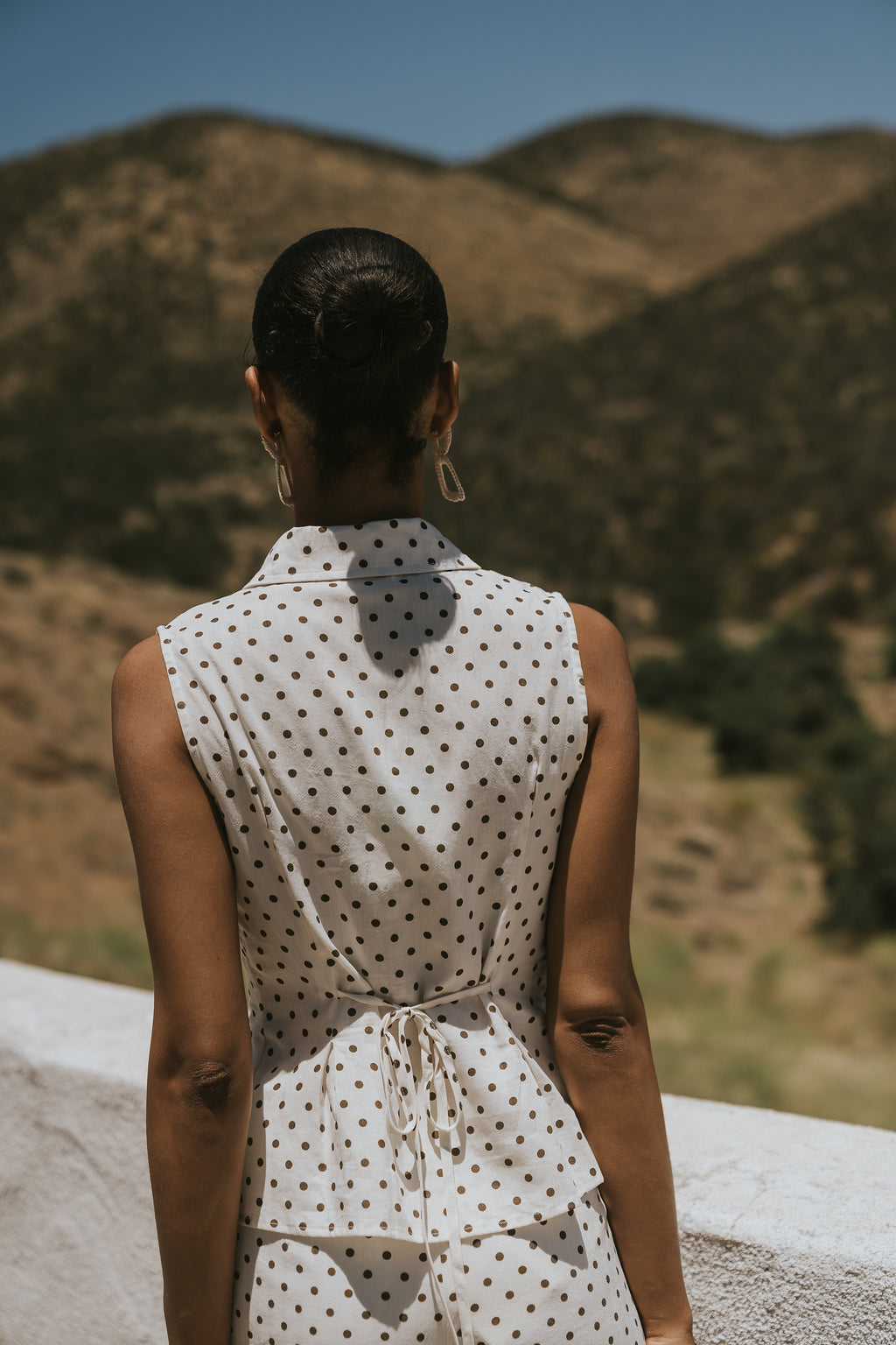 Alisha Collared Polka Dot Top