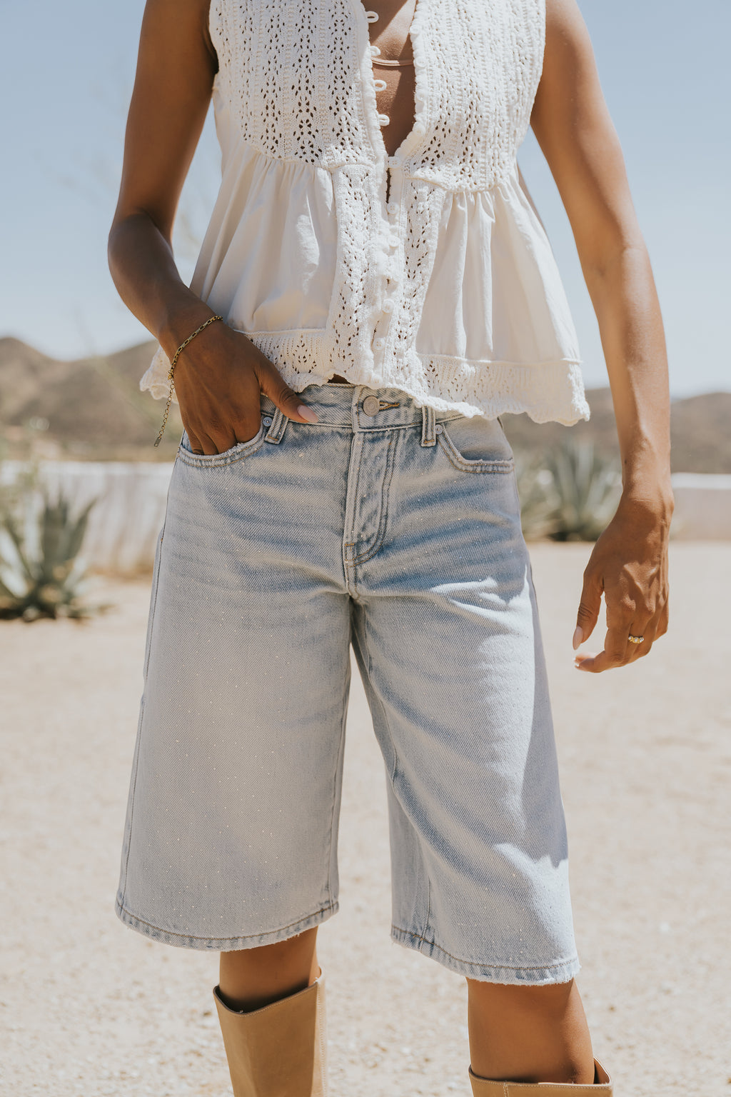 Salome Baggy Jean Shorts