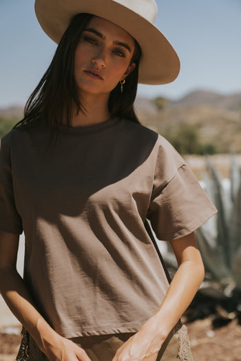 Mika Combination Top in Brown