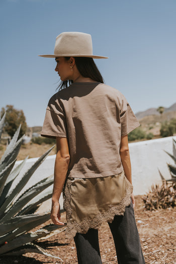 Mika Combination Top in Brown