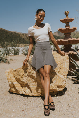 Sarah Striped Mini Skirt