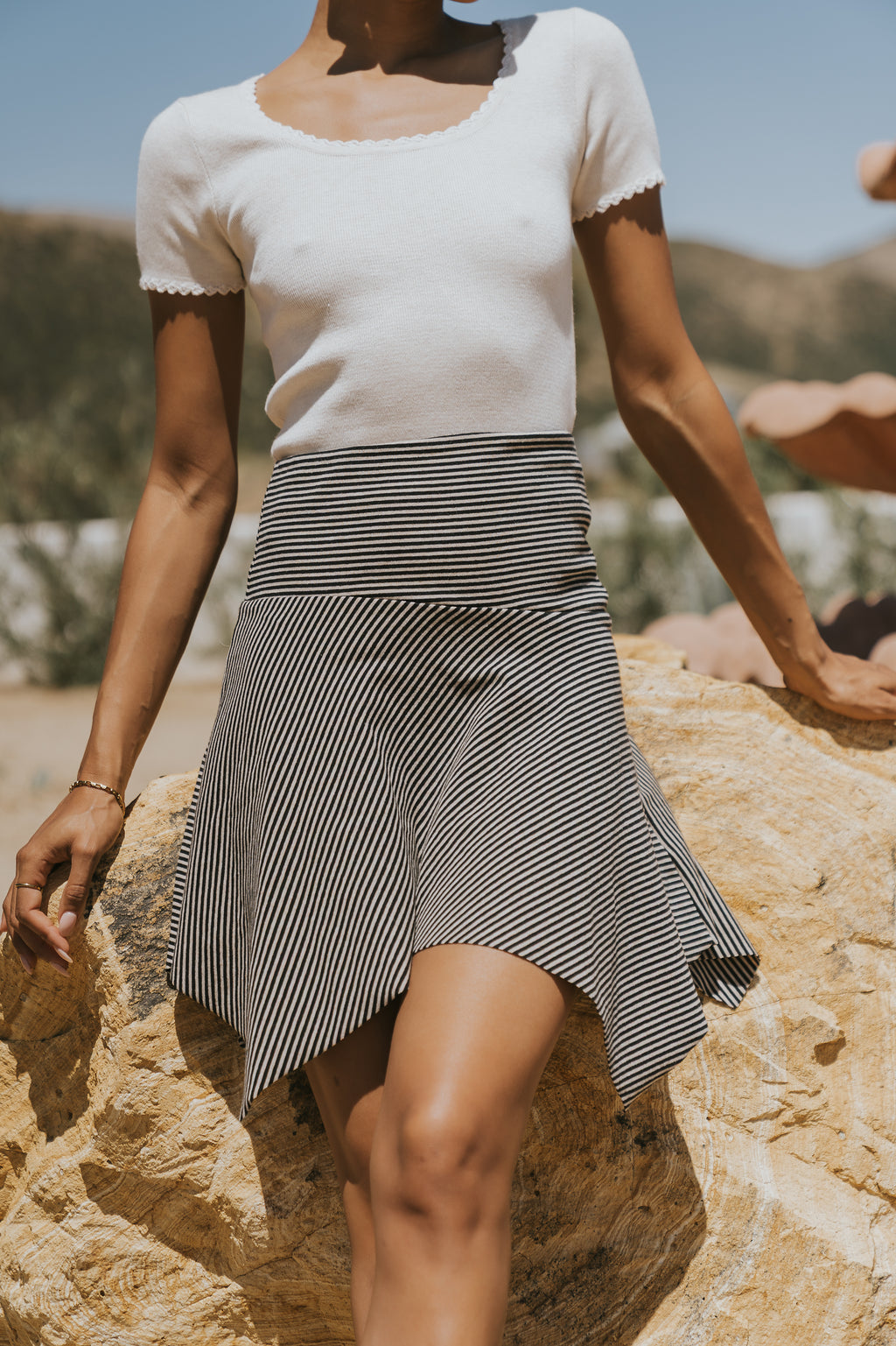 Sarah Striped Mini Skirt