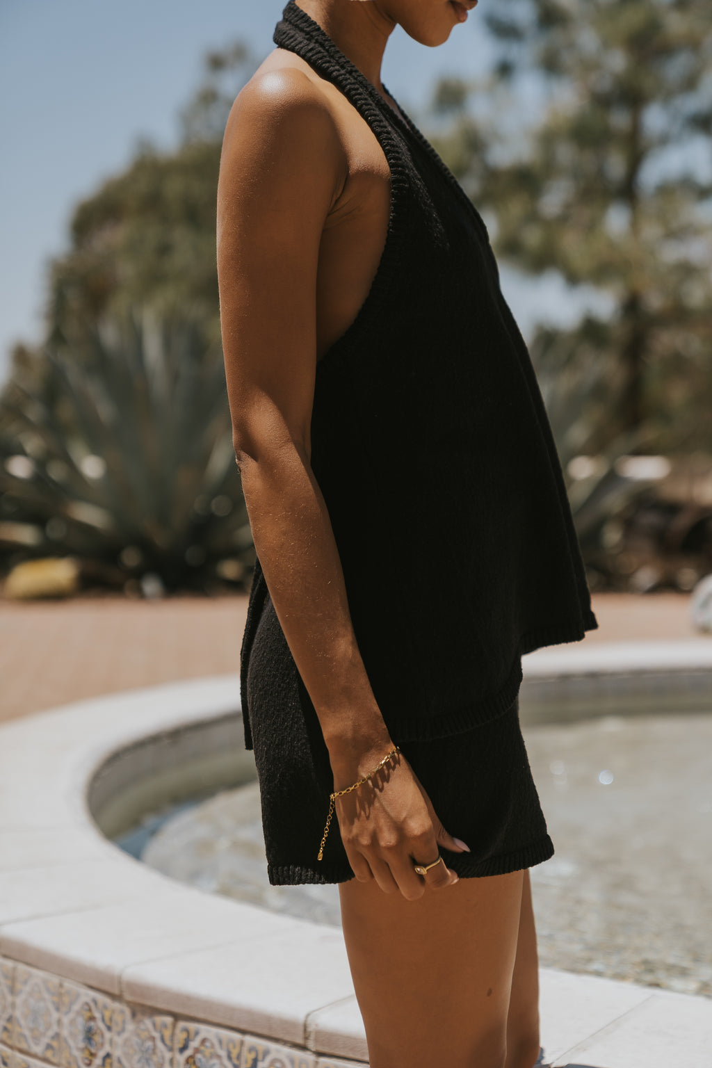 Marlena Knit Shorts in Black