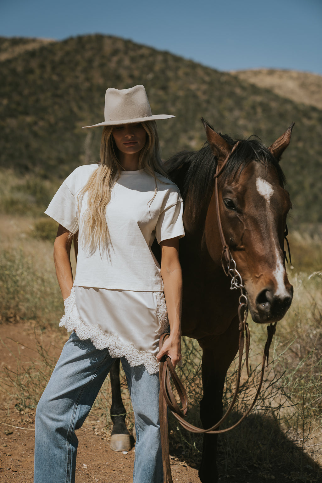 Mika Combination Top in Cream