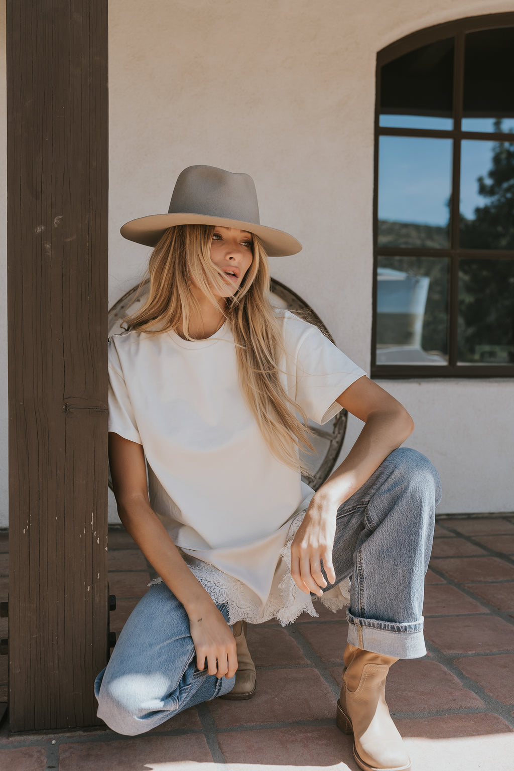 Mika Combination Top in Cream