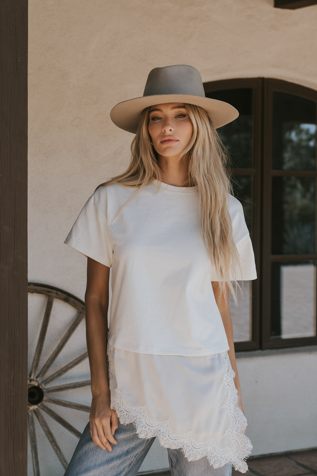 Mika Combination Top in Cream