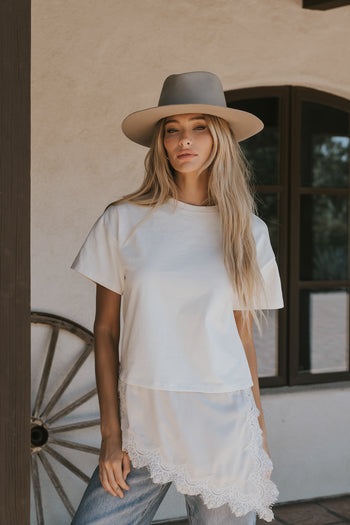 Mika Combination Top in Cream