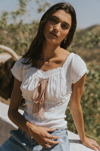 Lennon Lace Trim Blouse
