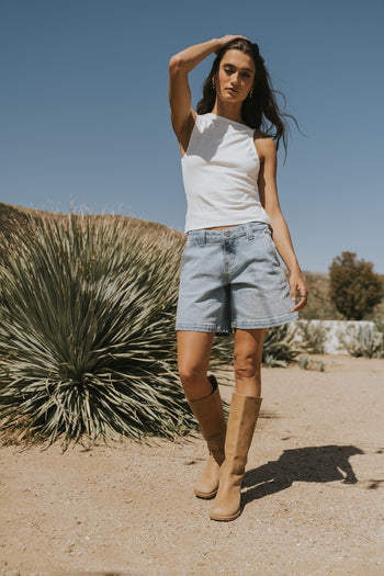 Mona Asymmetrical Tank in White
