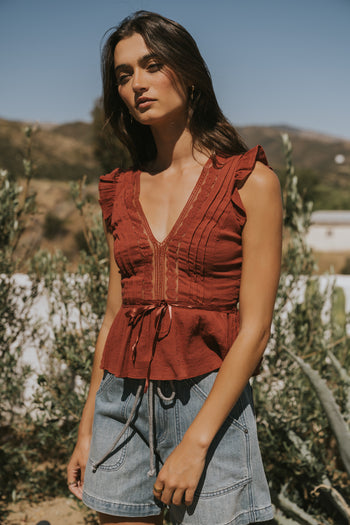 Tylee Drawstring Shorts in Denim