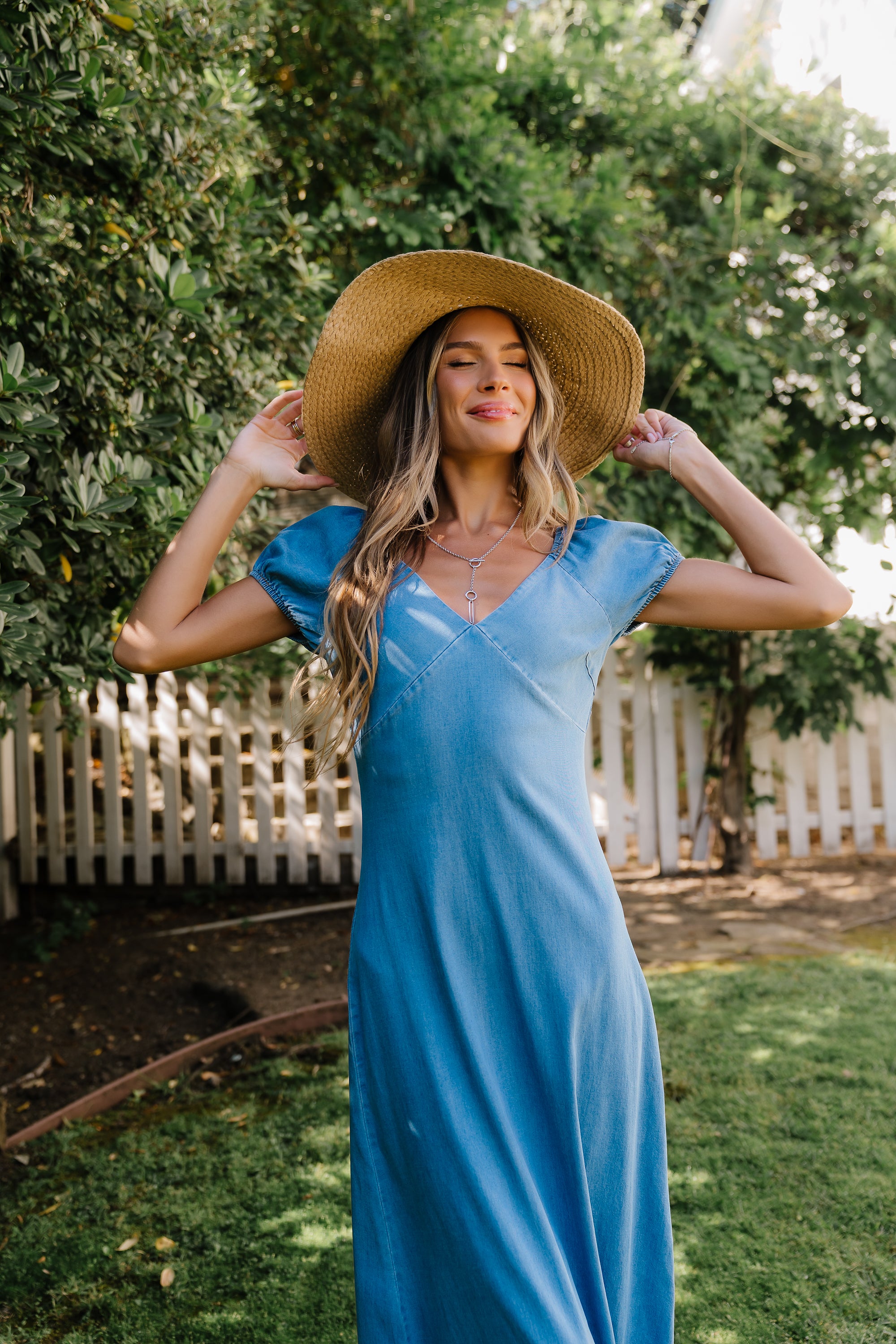 Sylvia Denim Maxi Dress