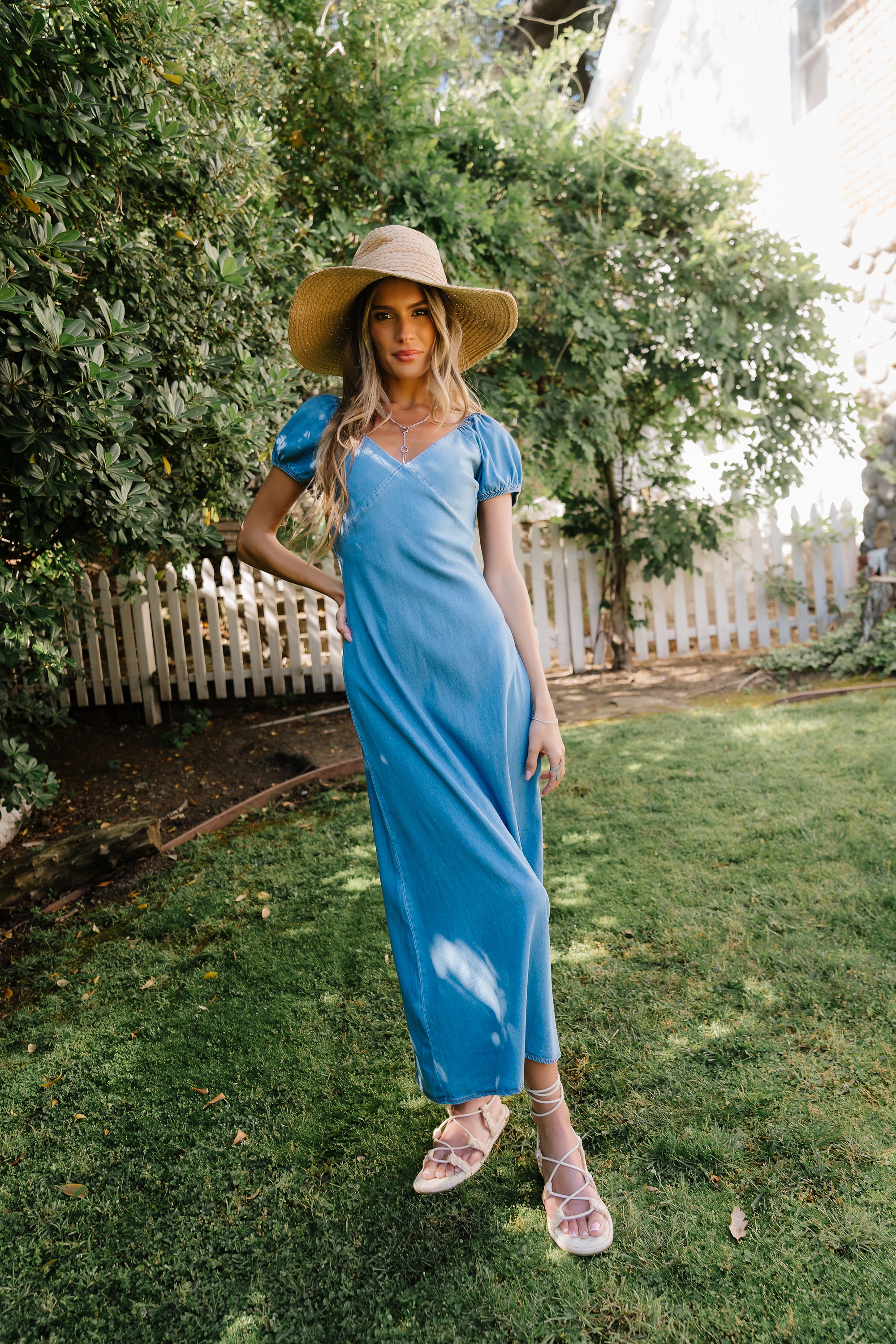 Sylvia Denim Maxi Dress XL / Medium Wash