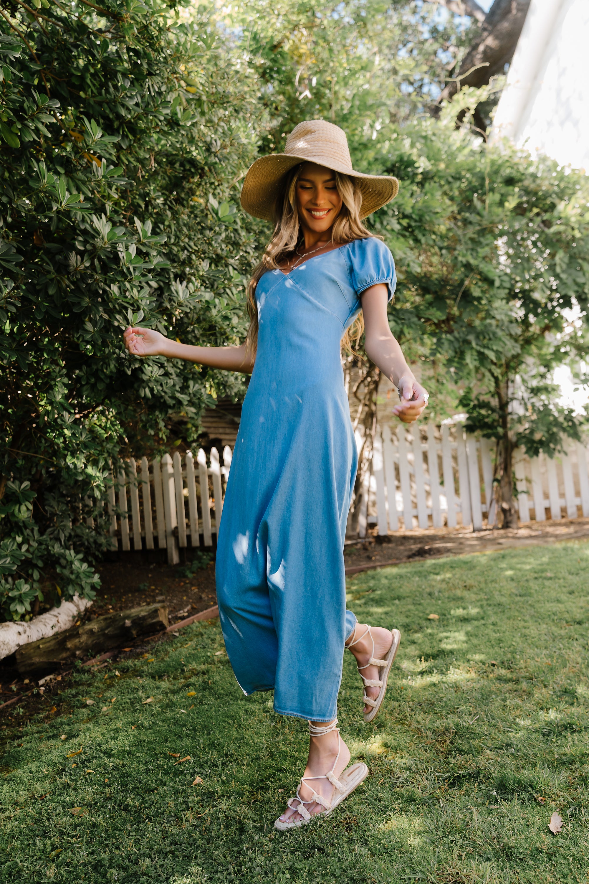 Sylvia Denim Maxi Dress