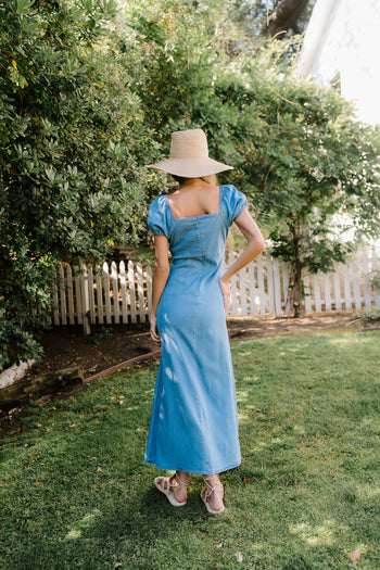 Sylvia Denim Maxi Dress XL / Medium Wash