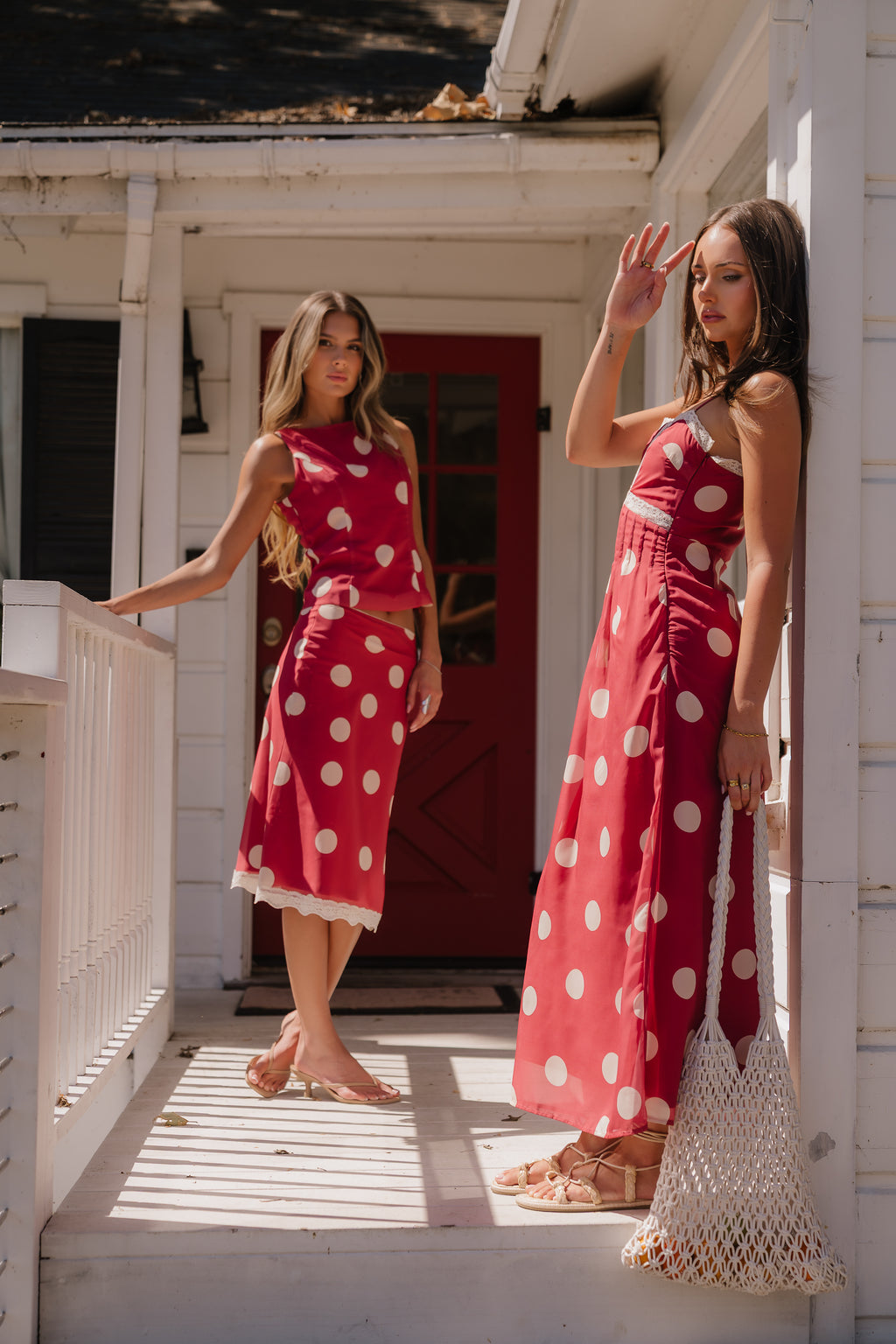 Taya Polka Dot Midi Dress