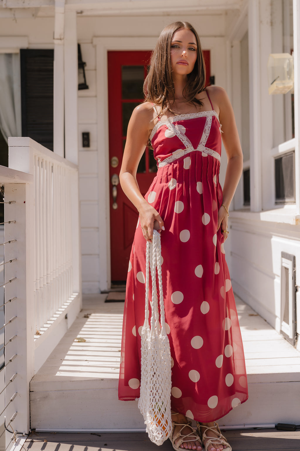 Taya Polka Dot Midi Dress