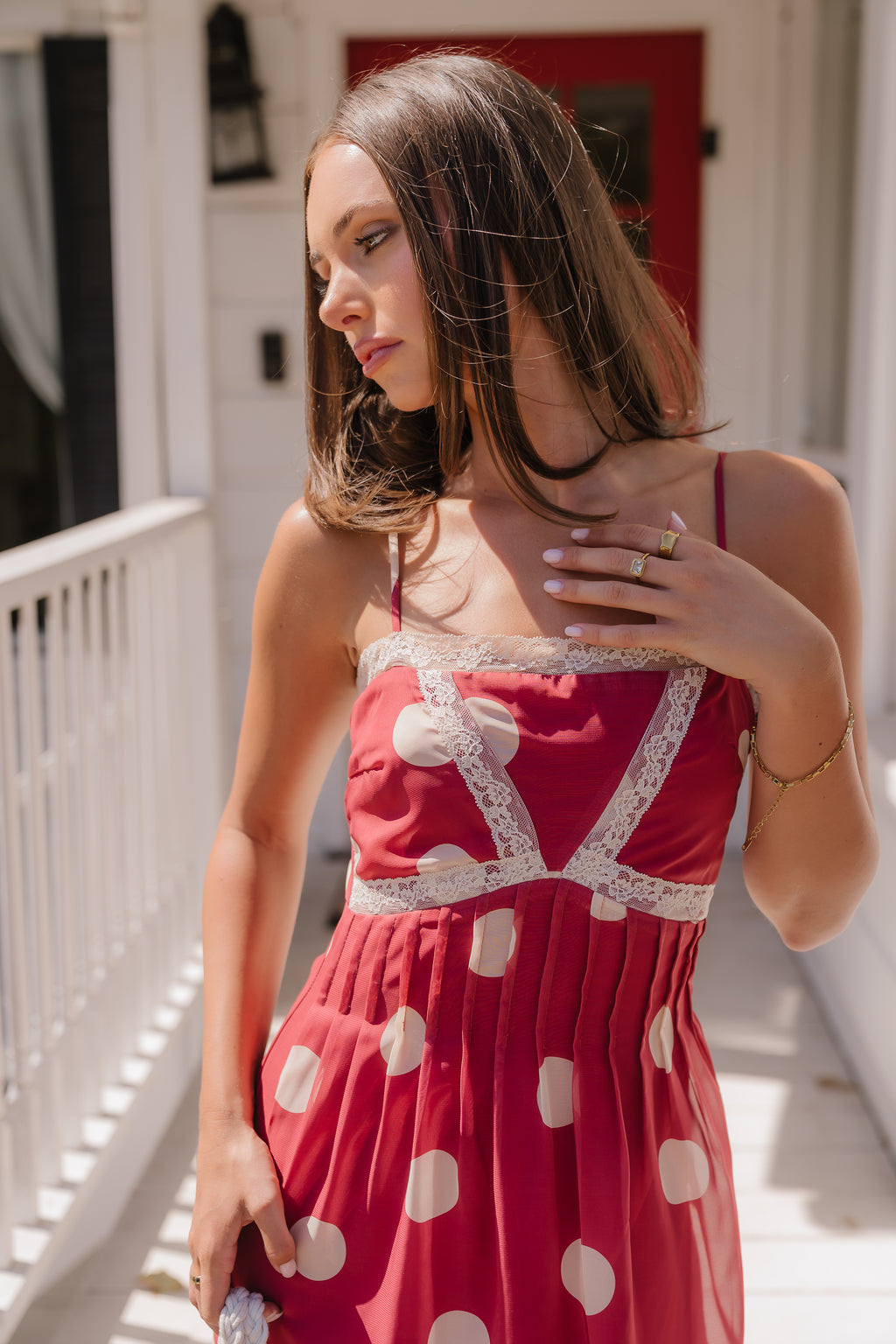 Taya Polka Dot Midi Dress
