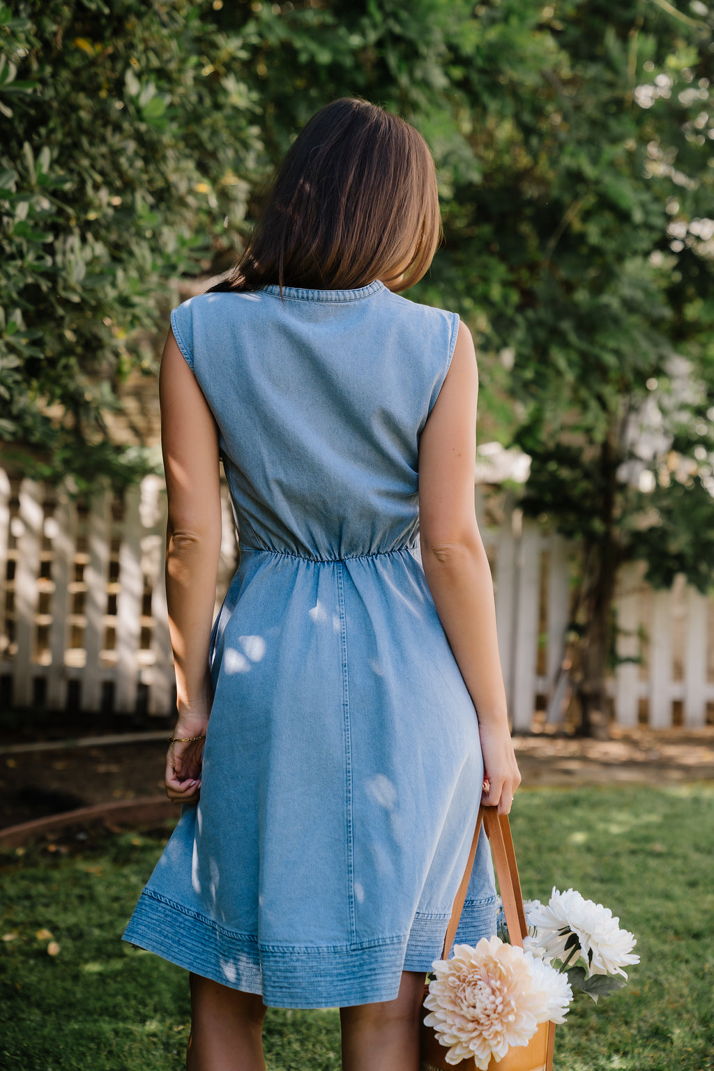 Jacee Denim Dress in Blue