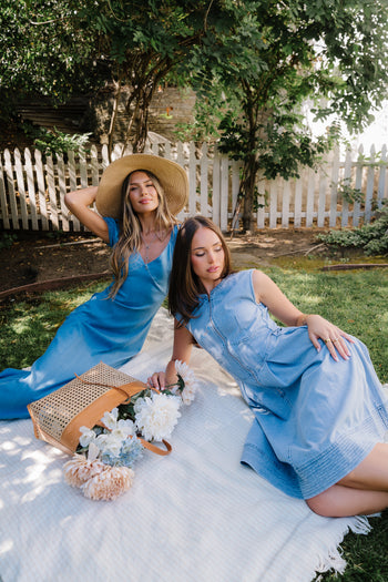 bohme denim dress Ivan Midi The Jacee Denim Dress offers a sleeveless Jasmine Denim Midi Dress -