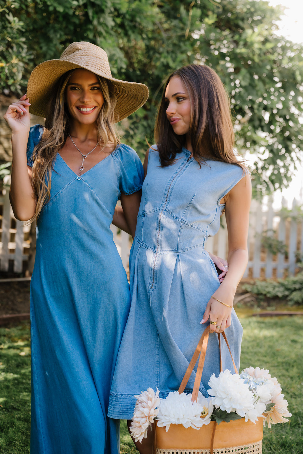 Sylvia Denim Maxi Dress XL / Medium Wash