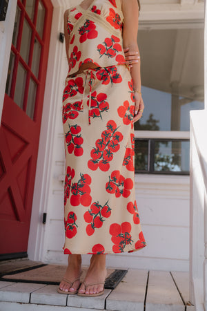 Paloma Silk Midi Skirt