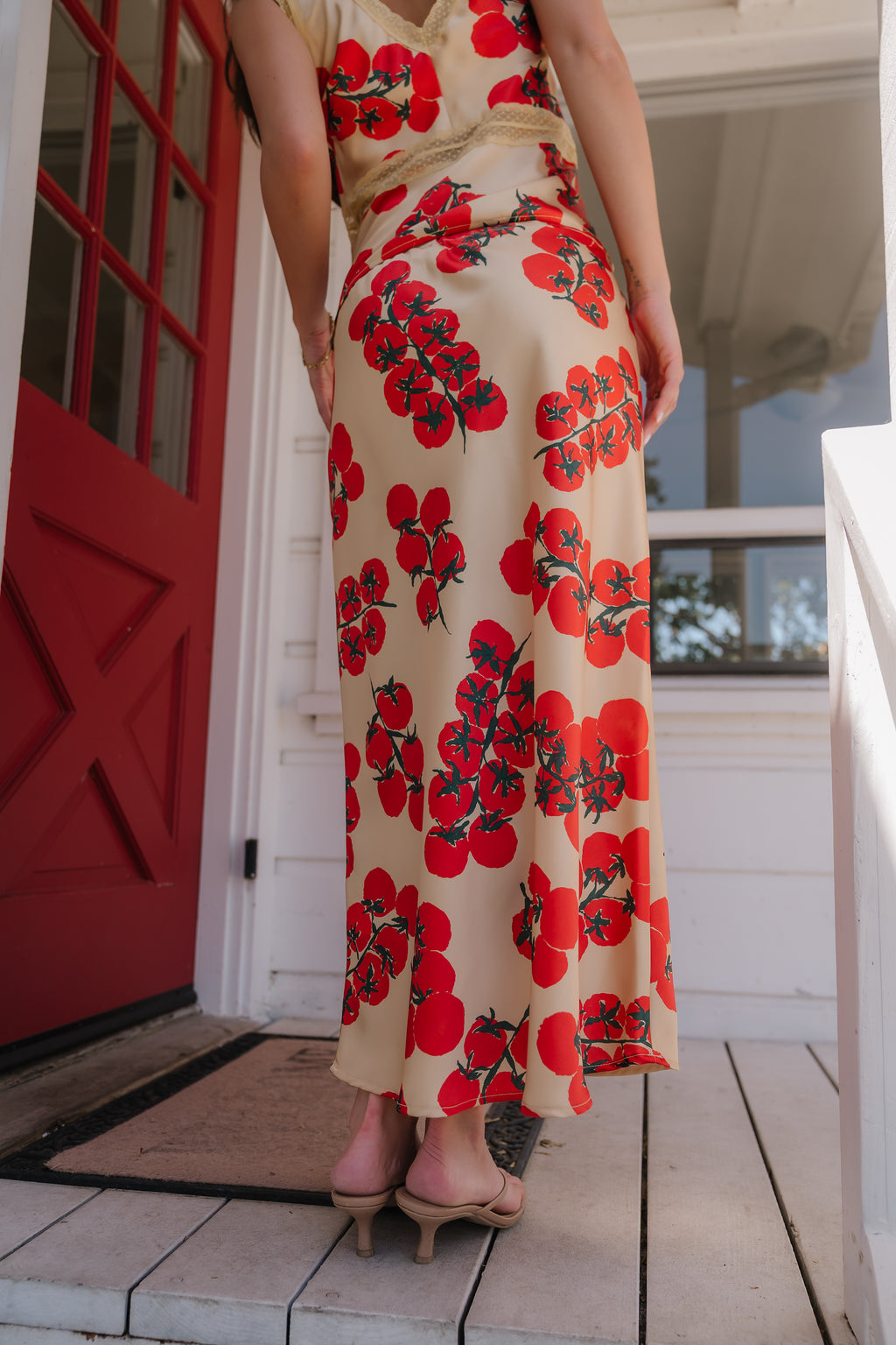 Paloma Silk Midi Skirt