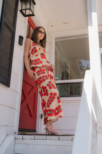 Paloma Silk Midi Skirt