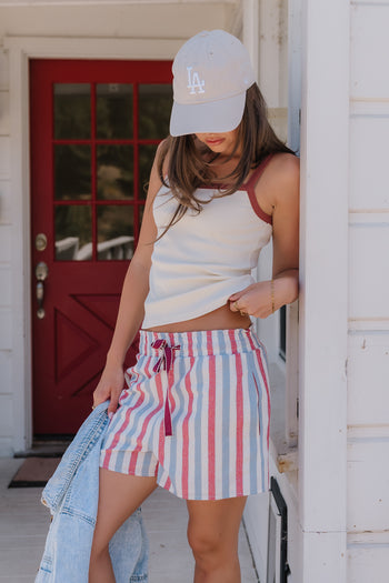 Rylan Contrast Tank Top in Cream