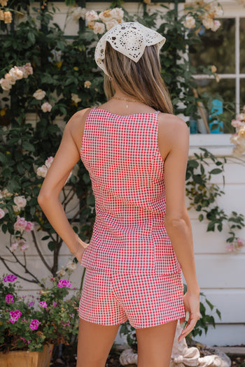 Amina Gingham Tank