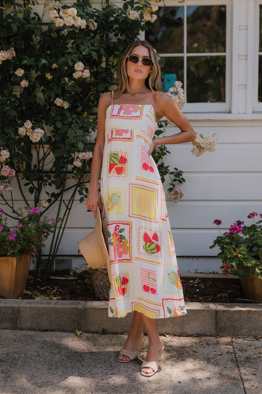 PREORDER - Nadine Abstract Midi Dress