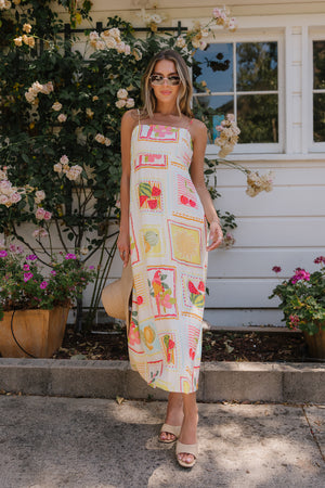 PREORDER - Nadine Abstract Midi Dress