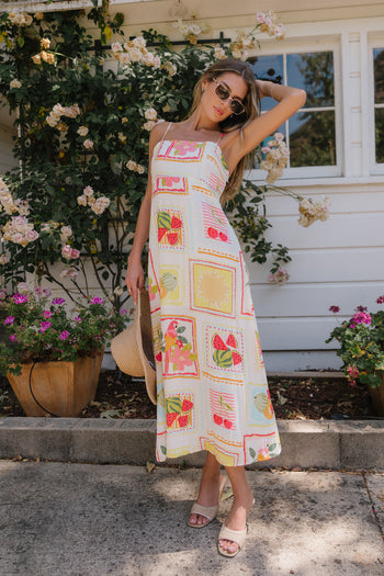 PREORDER - Nadine Abstract Midi Dress