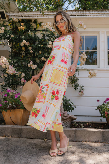 PREORDER - Nadine Abstract Midi Dress