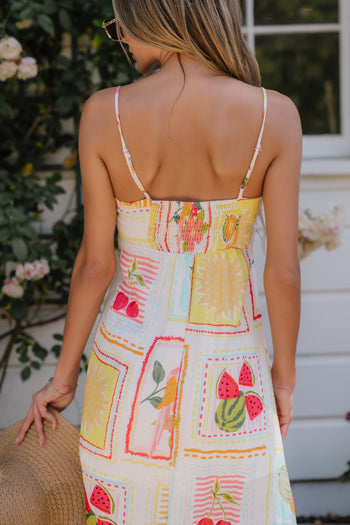 PREORDER - Nadine Abstract Midi Dress