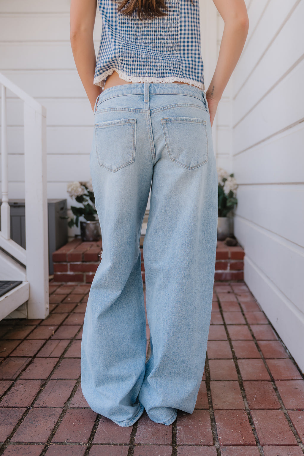 Martha Distressed Wide Leg Jeans