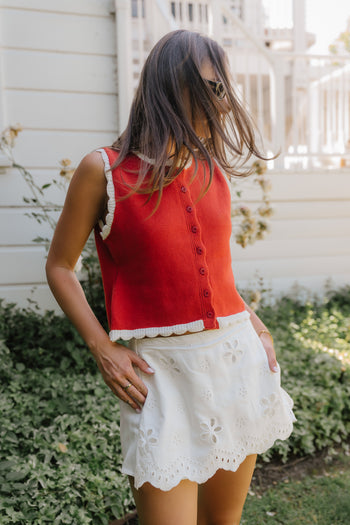 Hollie Scalloped Sweater Tank