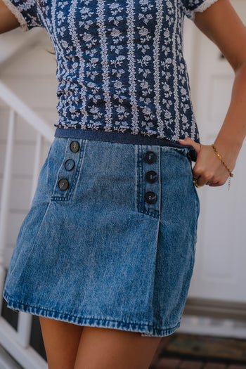 Alyx Button Denim Mini Skirt