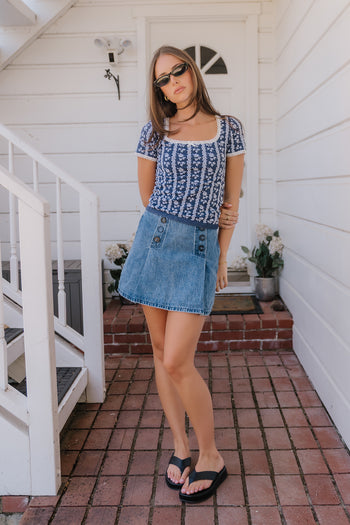 Alyx Button Denim Mini Skirt