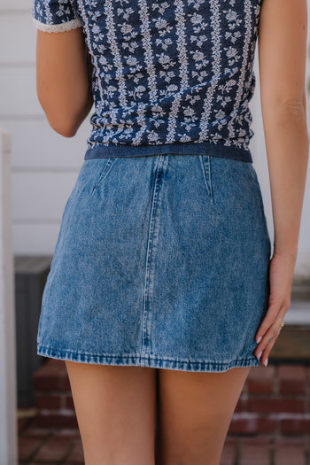Alyx Button Denim Mini Skirt