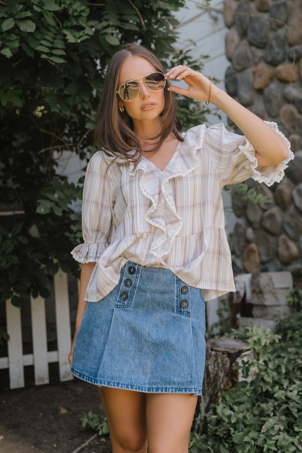 Ronnie Plaid Blouse