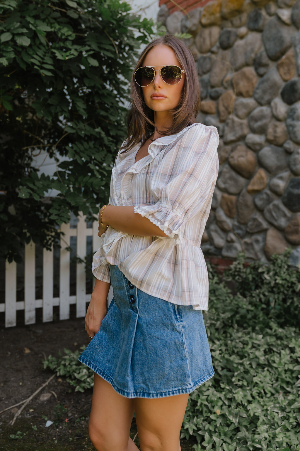 Ronnie Plaid Blouse
